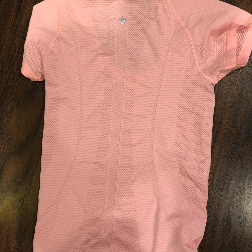 Lululemon peach/pink colored running top